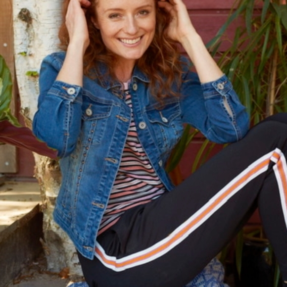 💕NWT💕Cream Amalia Jean Jacket - Picture 2 of 8